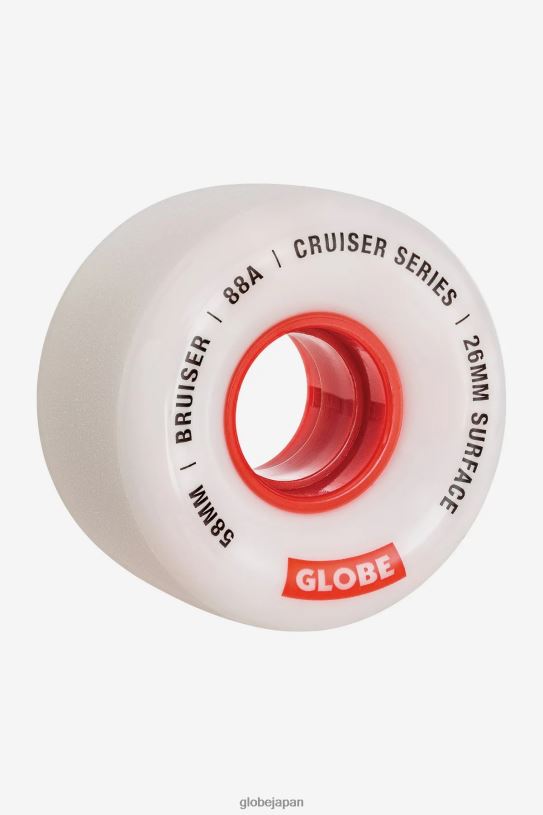Globe Brand ブルーザークルーザーホイール 58mm V44T251 スケートボード ホワイト/レッド/58