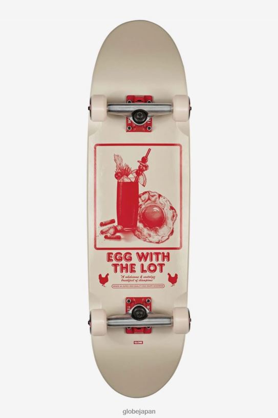 Globe Brand エッギー 8.625" 完成 V44T203 スケートボード オフホワイト/ロット