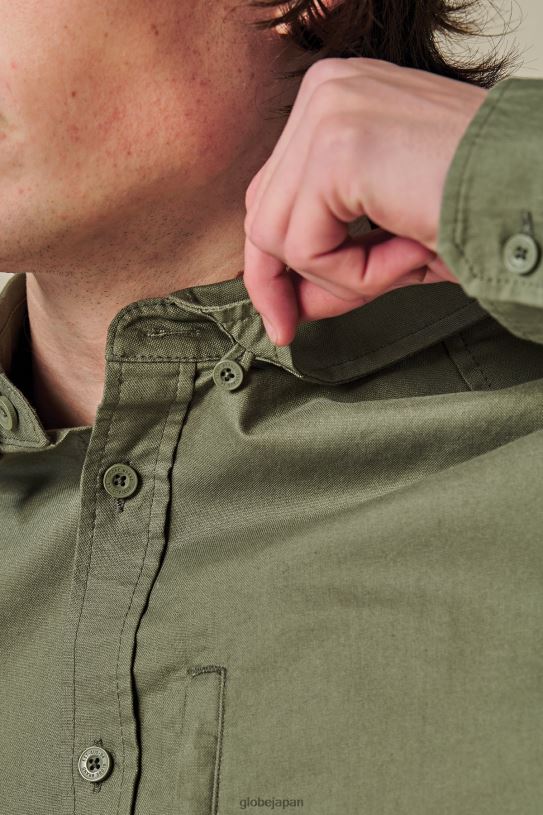 Globe Brand ファンデーションL/Sシャツ V44T318 衣類 オリーブ