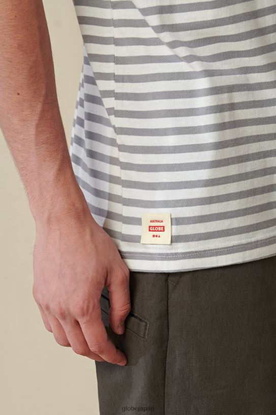 Globe Brand ホライズンストライプTシャツ V44T292 衣類 白