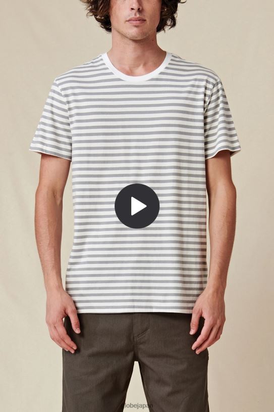 Globe Brand ホライズンストライプTシャツ V44T292 衣類 白