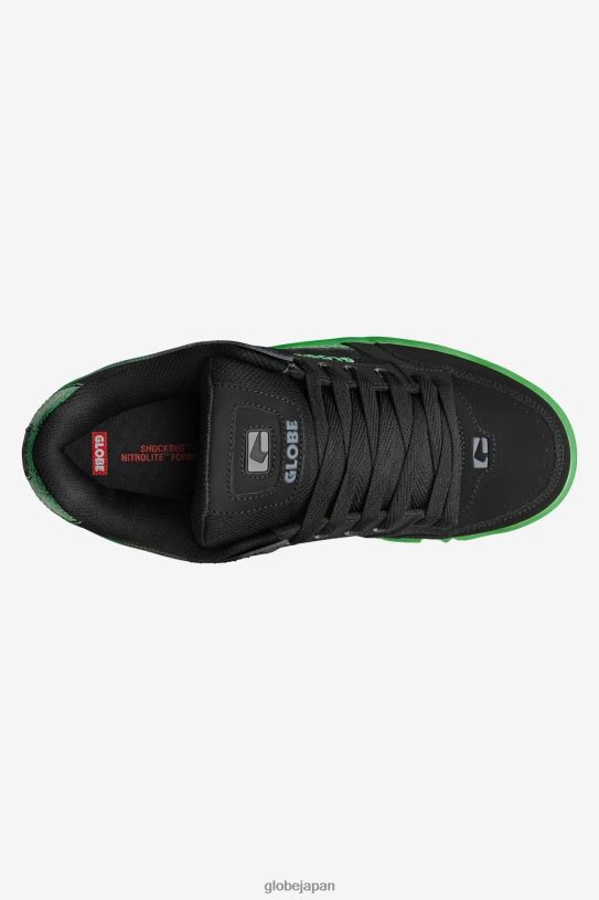Globe Brand 傾ける V44T57 靴 黒/緑の点描